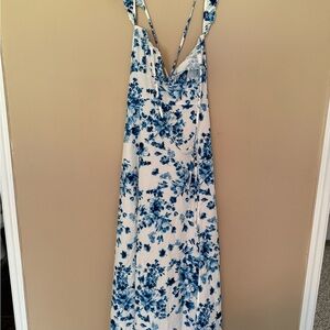NWOT SHEIN Blue Floral Backless Dress